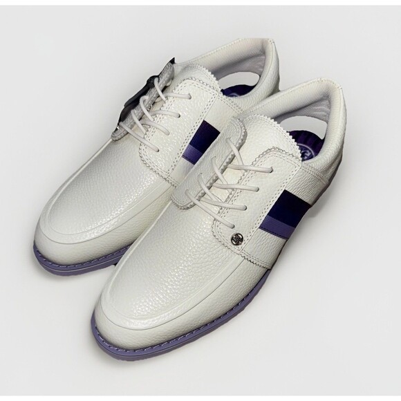 G/Fore Ladies Grosgrain Brogue Gallivanter Golf Shoe Ivory Purple Size 10 NEW - Picture 9 of 9